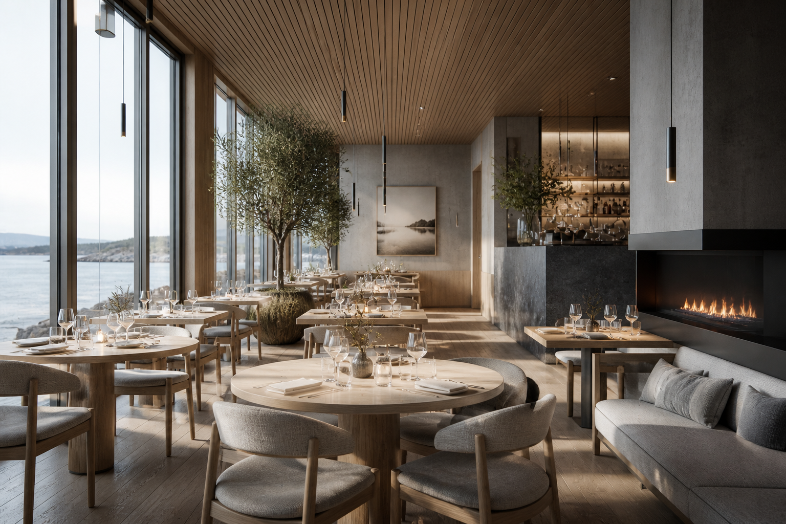 Aurora Restaurant interior in Oulu